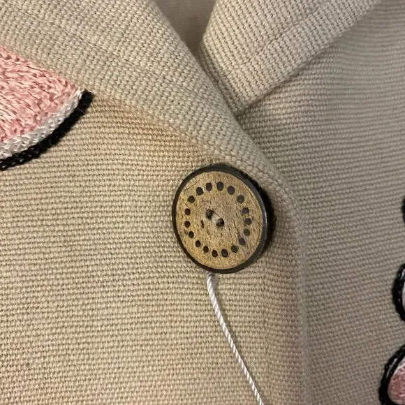 Allure cotton embroidered blazer, M